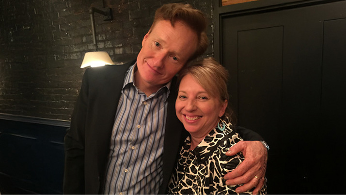 Conan O'Brien and Celesta Billeci.