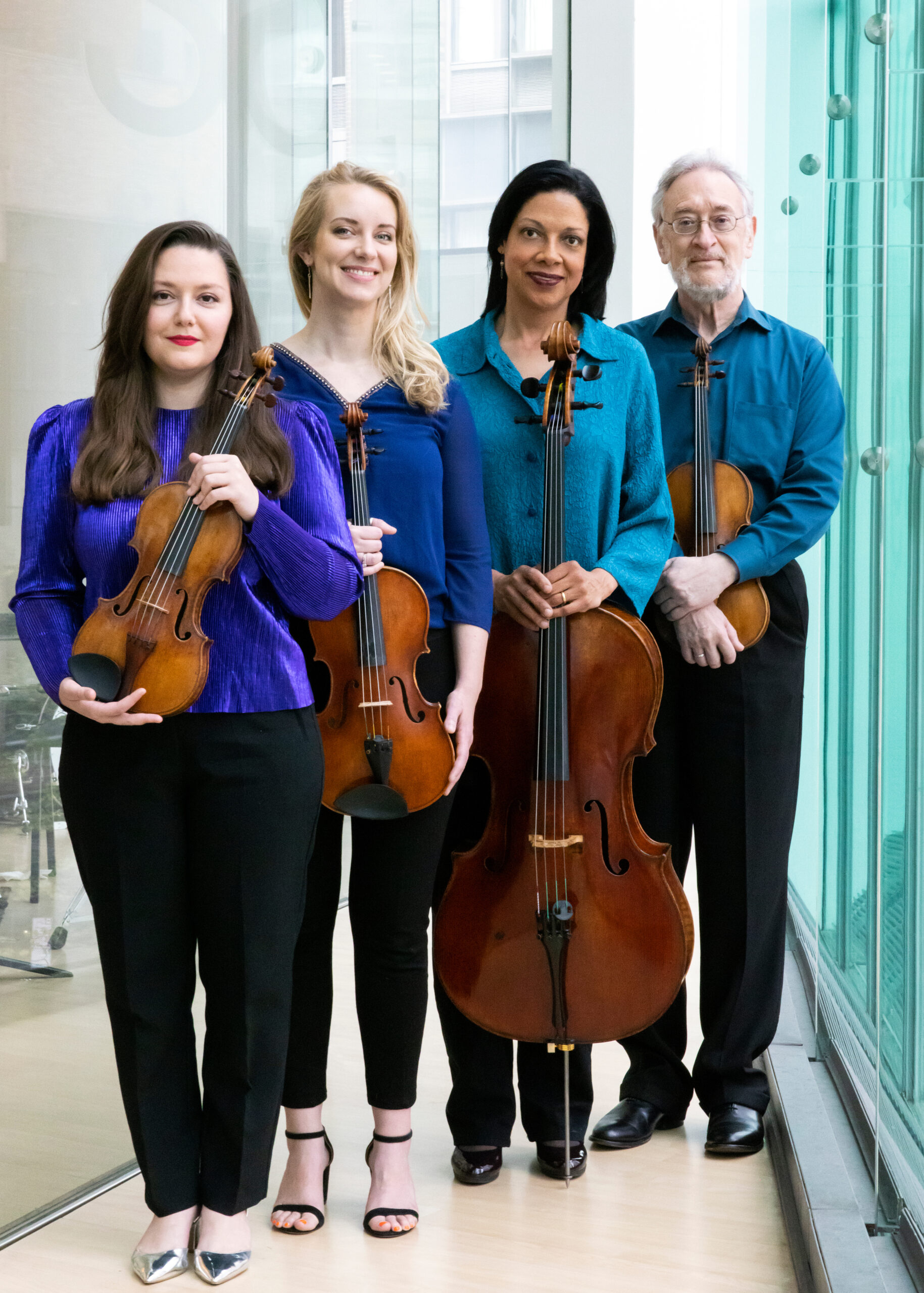 Juilliard String Quartet (L-R): Areta Zhulla, Molly Carr, Astrid Schween, Ronald Copes